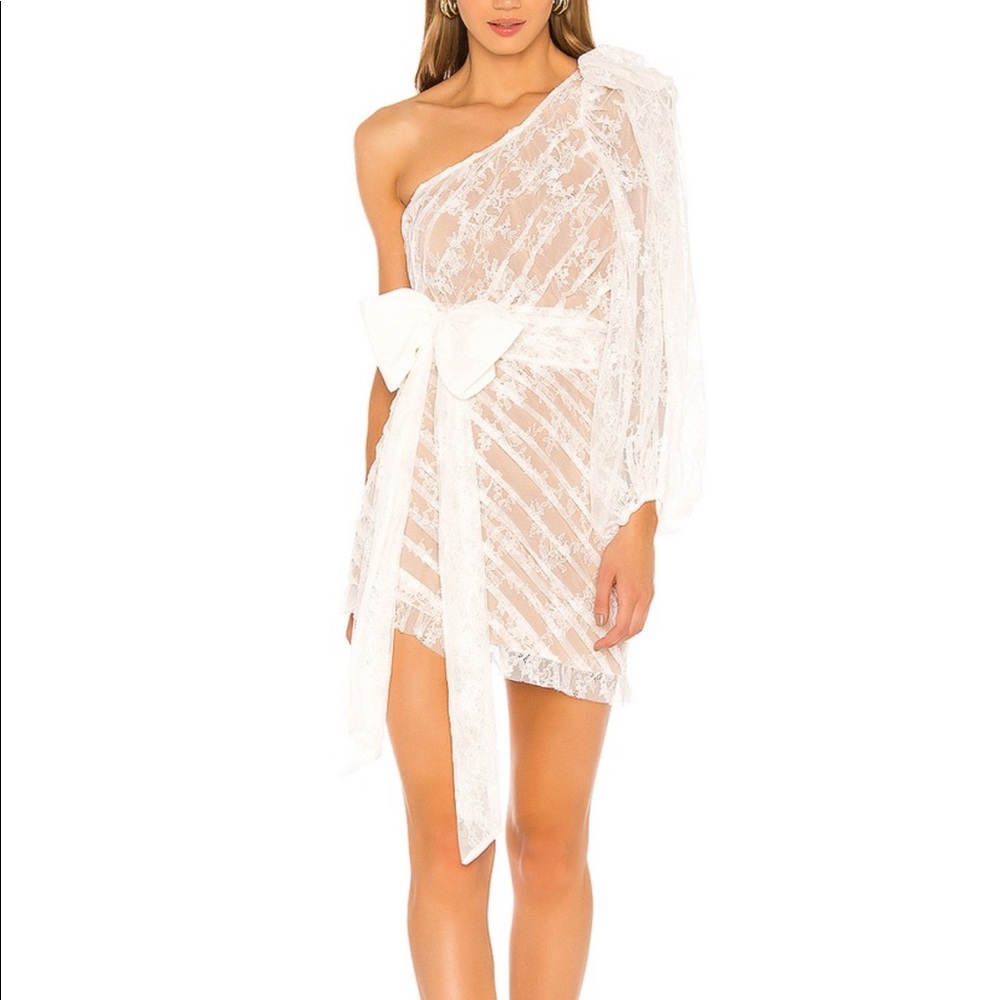For Love & Lemons Dynasty One Shoulder Dress-Large